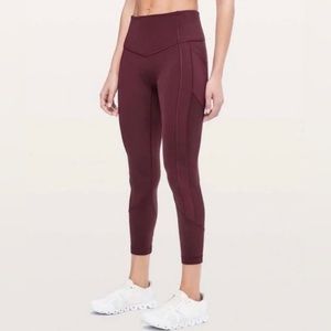 Lululemon All The Right Places Crop 23' high rise with pockets Size 6